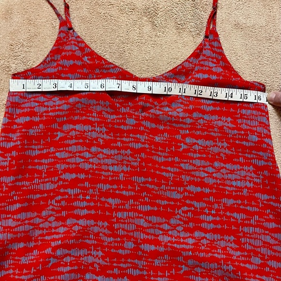 Vibrant Sleeveless tank top Camisole Alison Joy Red Blue XS Coquette - Picture 5 of 6